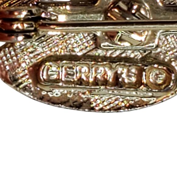 Gerrys Artist Palette Pin Multicolor Enamel Paint Brushes Gold Tone Artsy Crafty - Picture 3 of 4